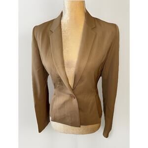 Diane Von Furstenberg Vintage Camel Single Button Blazer Size 6